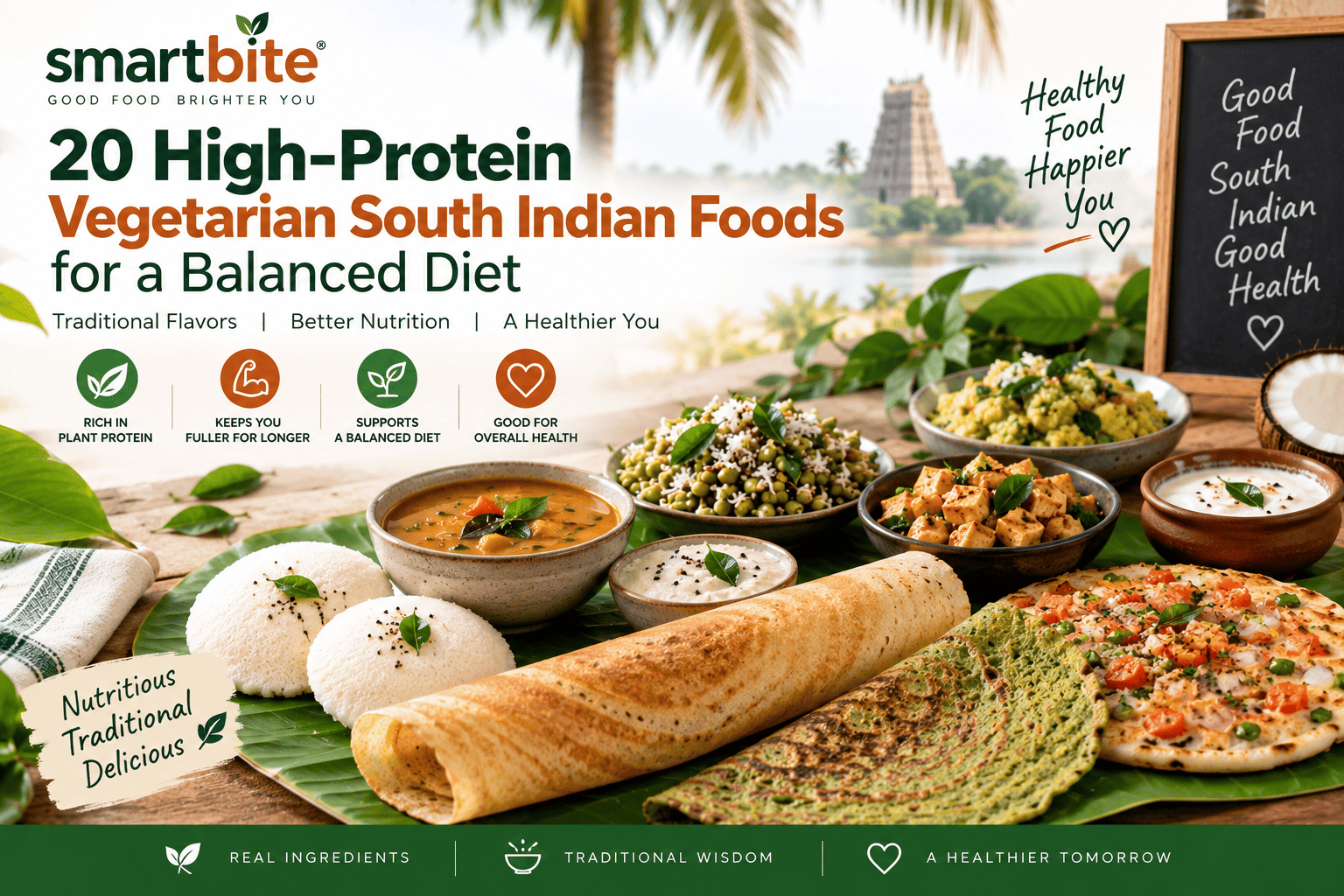 20 High-Protein Vegetarian South Indian Foods for a Balanced Diet