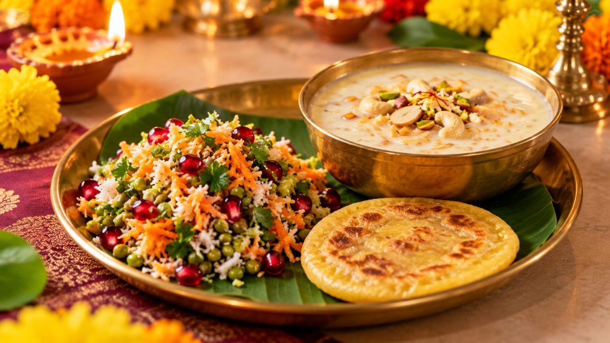 Healthy festive eating for Dussehra and Diwali – kosambari, payasa and obbattu